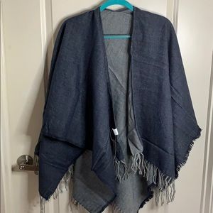 Francesca’s Blue Wrap Poncho